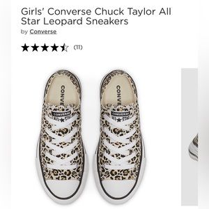 Converse Girls Leopard Sneaker size 1